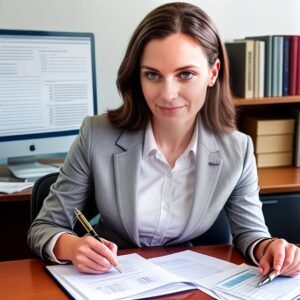 Magnifying Glass on Top of Tax Documents